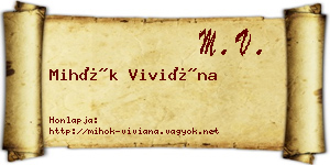 Mihók Viviána névjegykártya